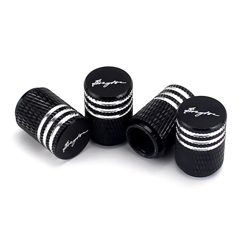 Breyton Black Laser Engraved Tire Valve Caps